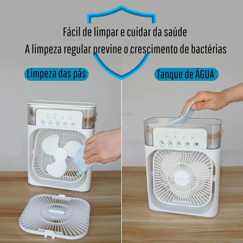 MINI CLIMATIZADOR PORÁTIL 3 em 1