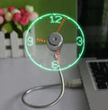 Relógio  Ventilador LED USB