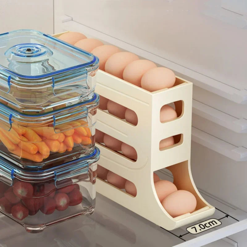 Porta-ovos para geladeira com Rolamento Automático