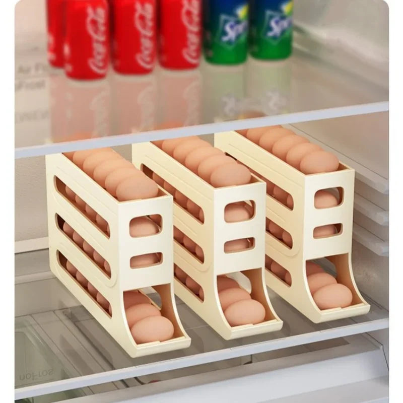 Porta-ovos para geladeira com Rolamento Automático