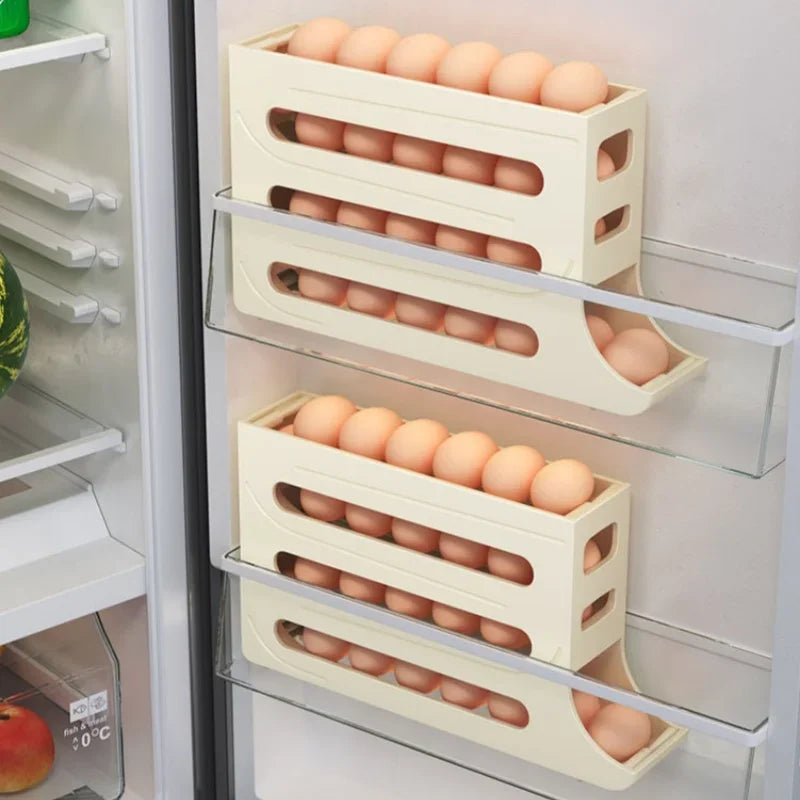 Porta-ovos para geladeira com Rolamento Automático