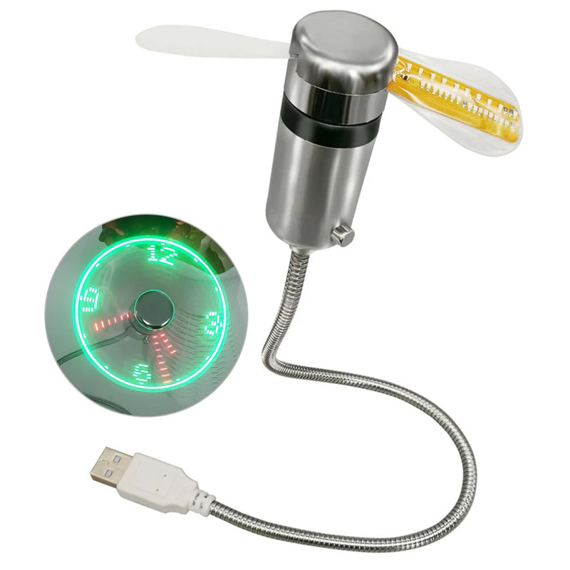 Relógio  Ventilador LED USB